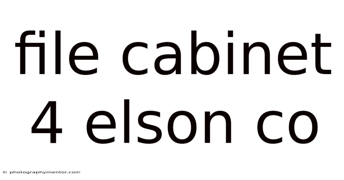 File Cabinet 4 Elson Co