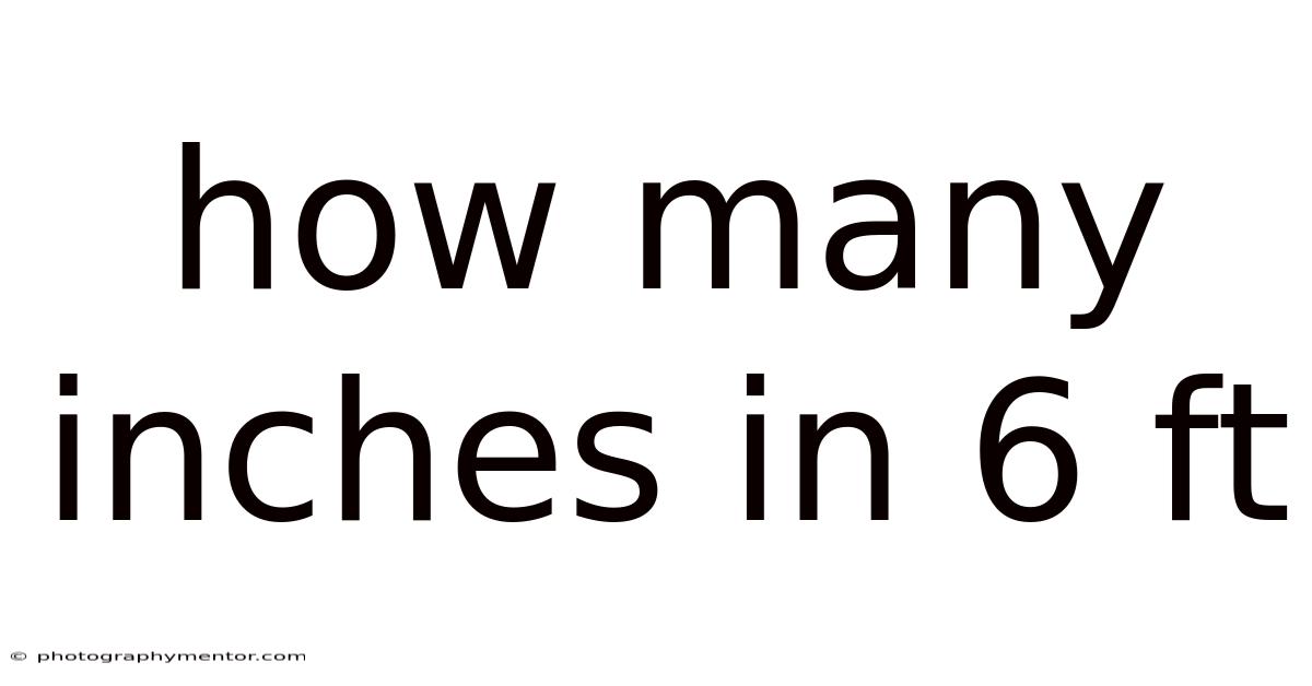 How Many Inches In 6 Ft