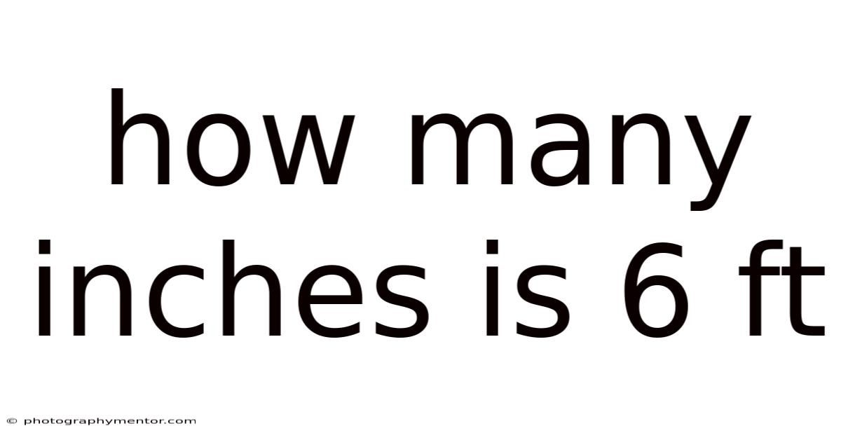 How Many Inches Is 6 Ft