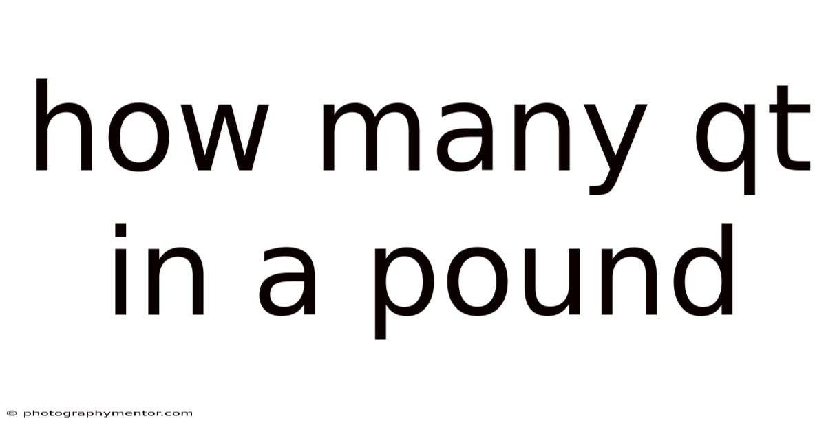 How Many Qt In A Pound