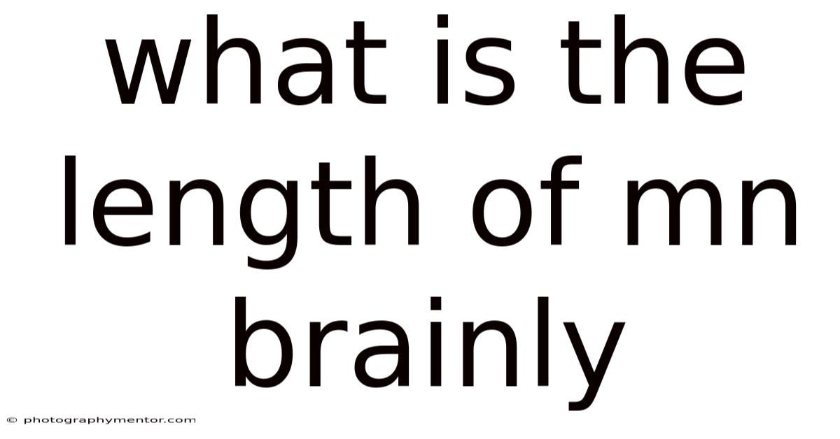 What Is The Length Of Mn Brainly
