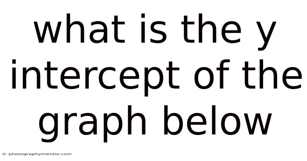 What Is The Y Intercept Of The Graph Below